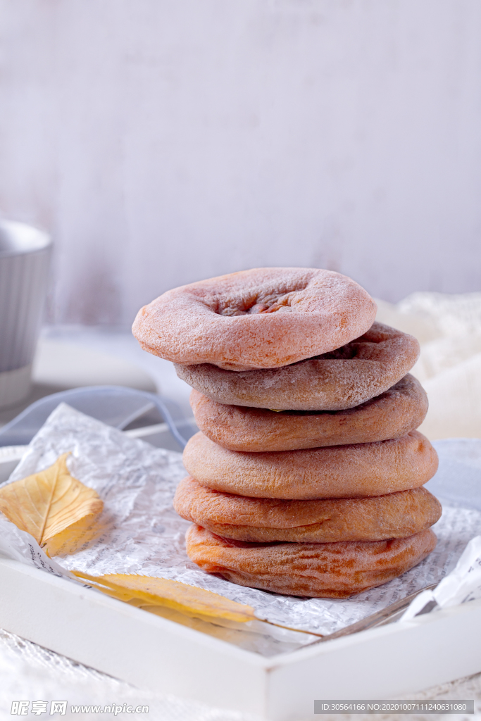 柿饼零食休闲甜品背景海报素材