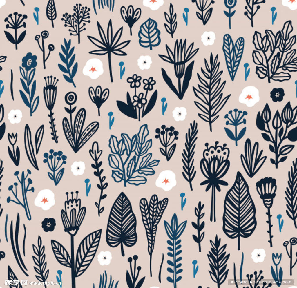 小清新花纹背景底纹图片