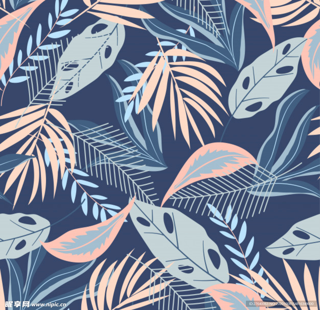 小清新花纹背景底纹图片