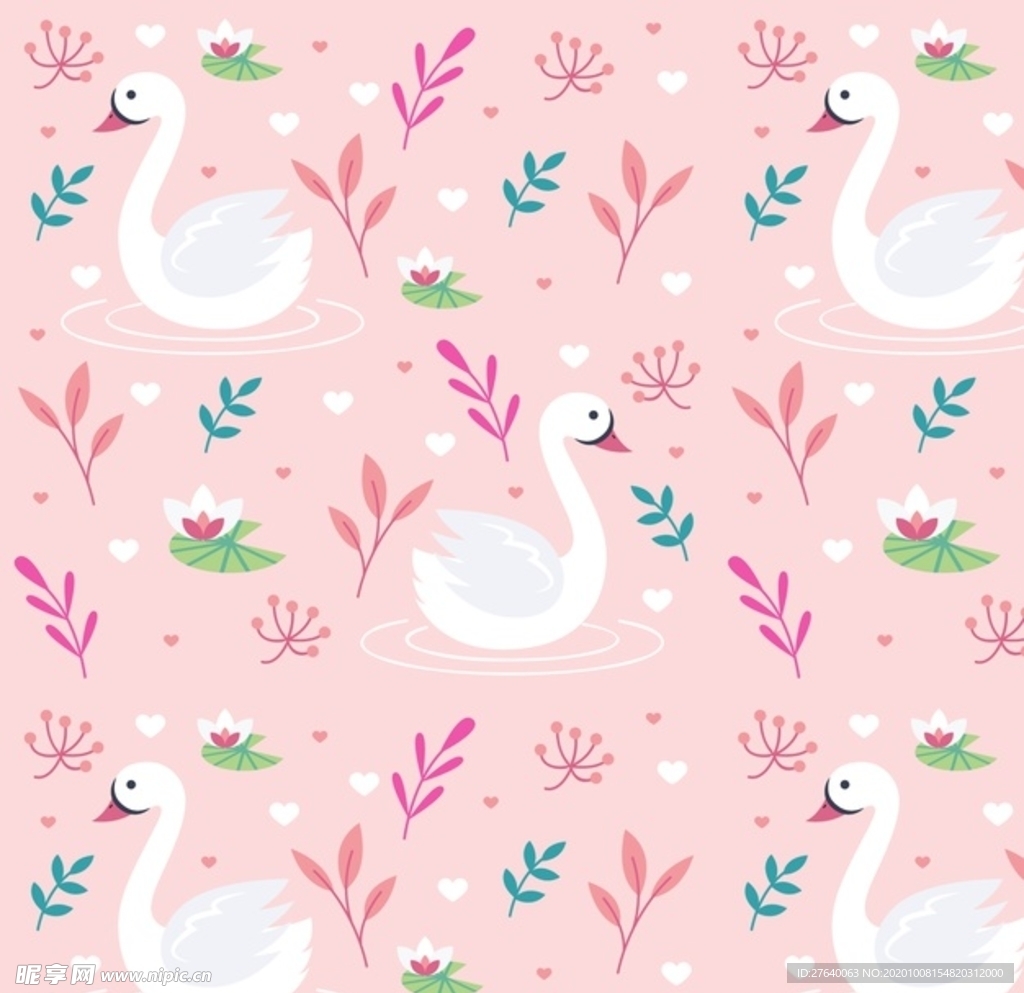 小清新花纹背景底纹图片