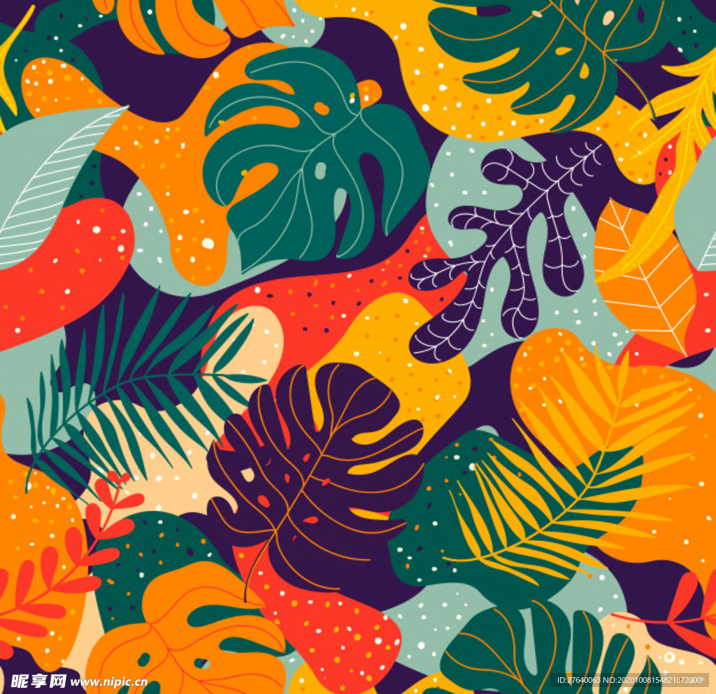 小清新花纹背景底纹图片