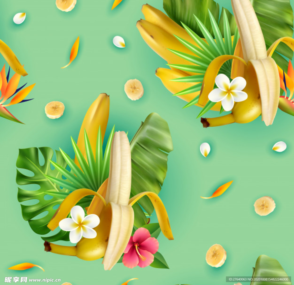 小清新花纹背景底纹图片