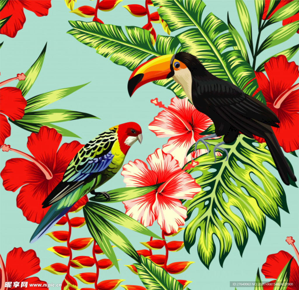 小清新花纹背景底纹图片