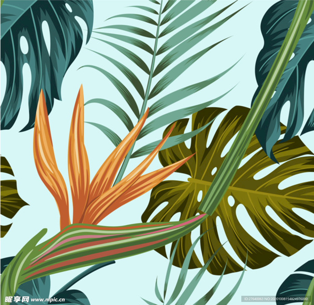 小清新花纹背景底纹图片