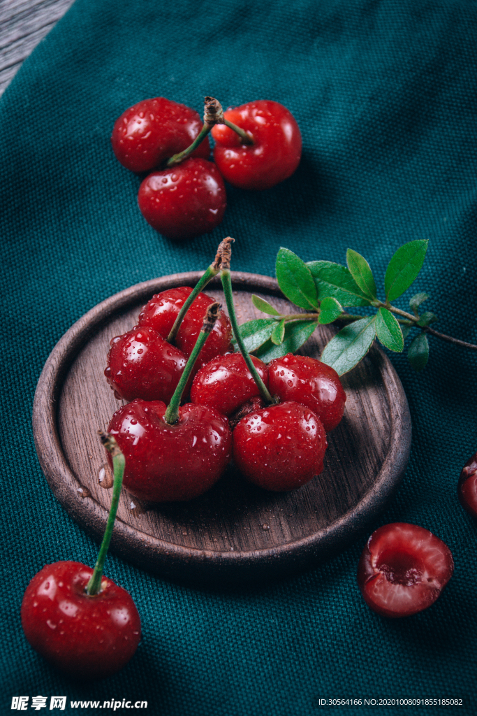 车厘子水果果实背景海报素材