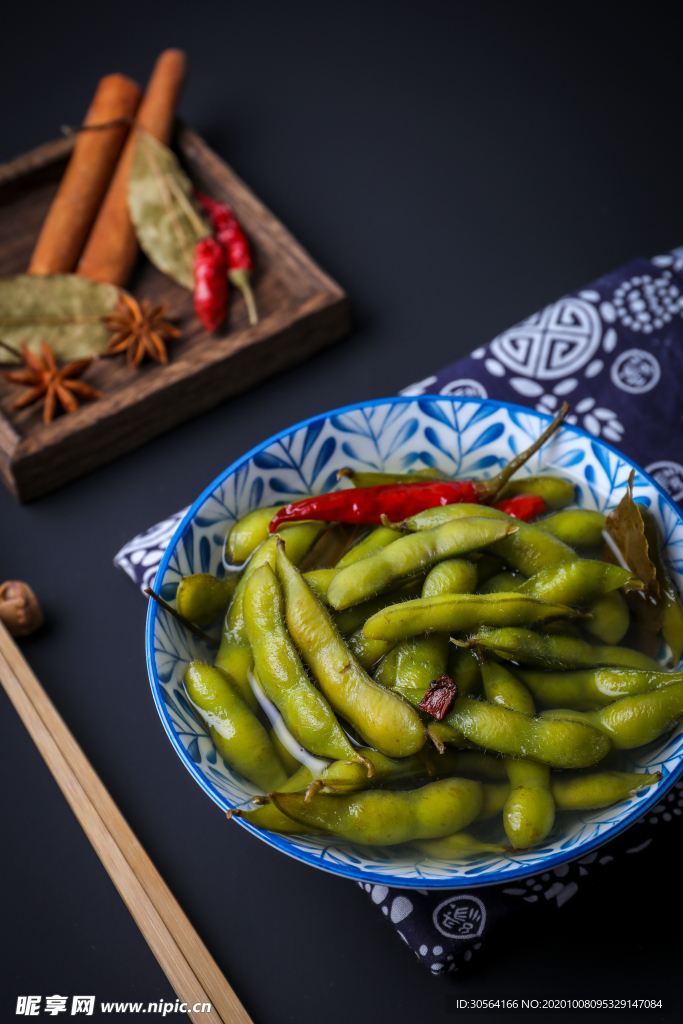 毛豆凉菜配菜背景海报素材