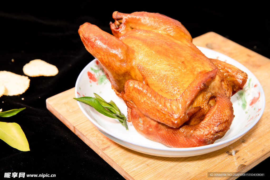 烤鸡美食食材背景海报素材
