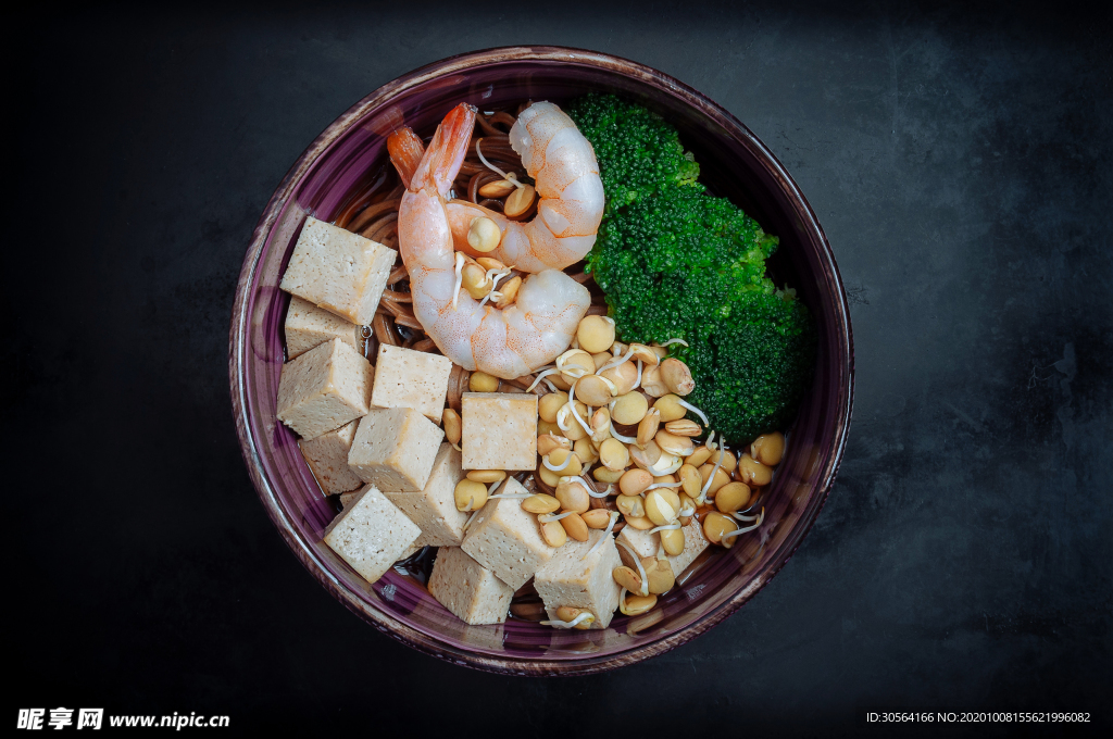 豆腐虾仁火锅食材背景海报素材