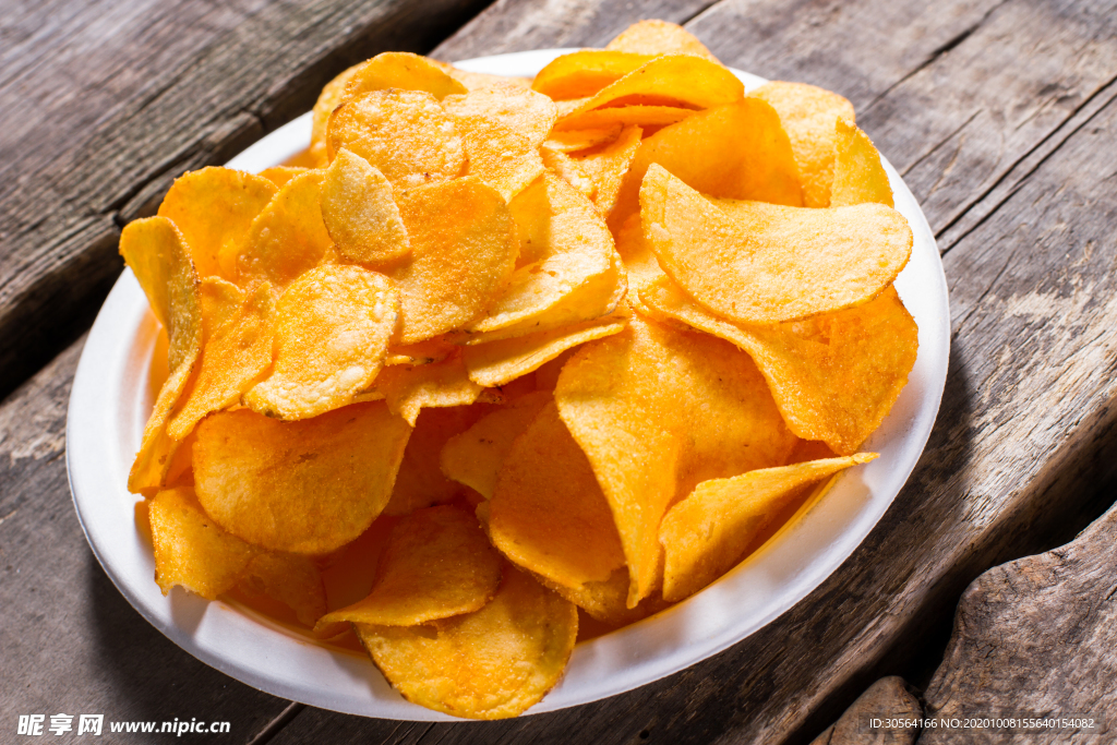 炸薯片美食食材背景海报素材