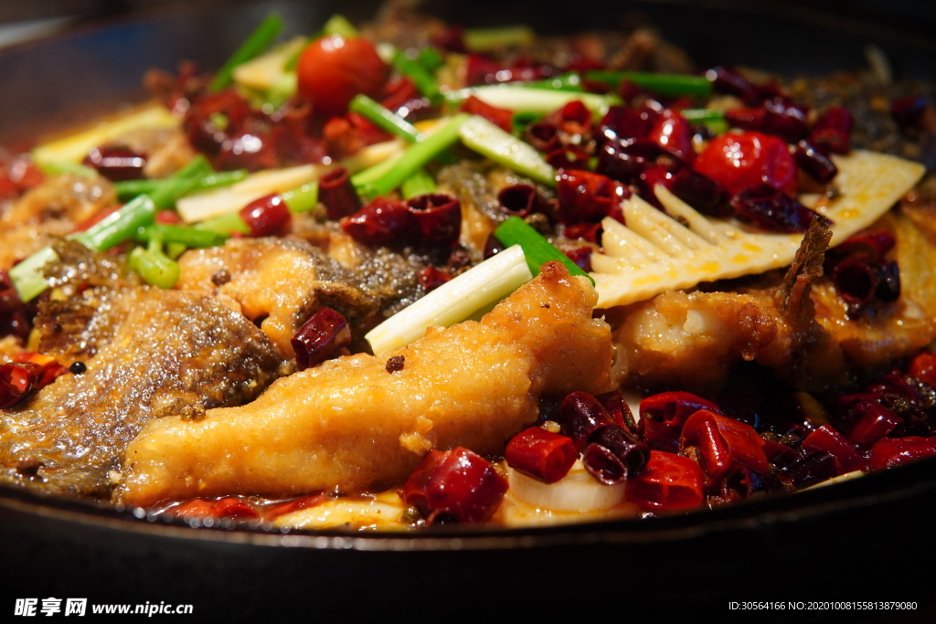 麻辣鱼美食食材背景海报素材