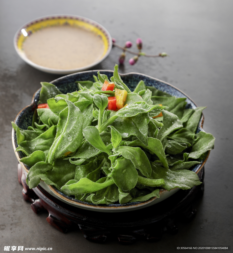 冰叶蔬菜食材背景海报素材