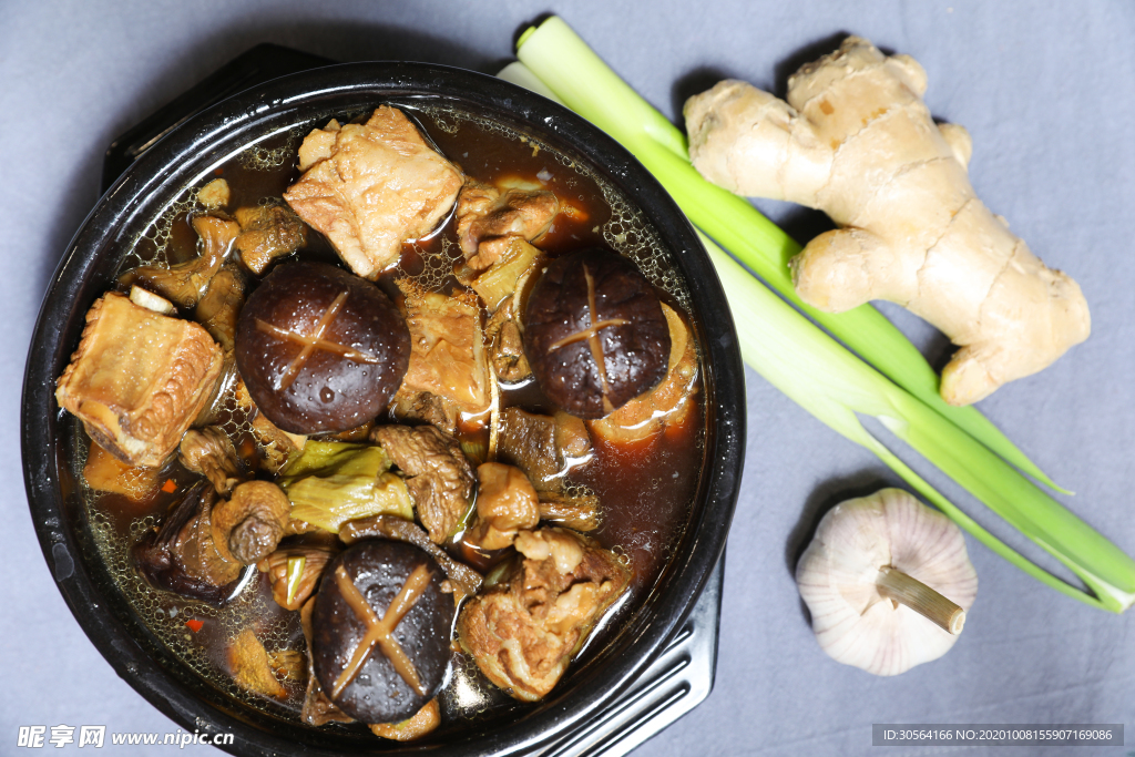 红烧排骨美食食材背景海报素材