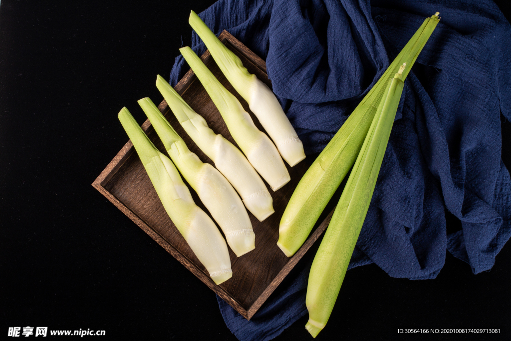 茭白食材配料背景海报素材