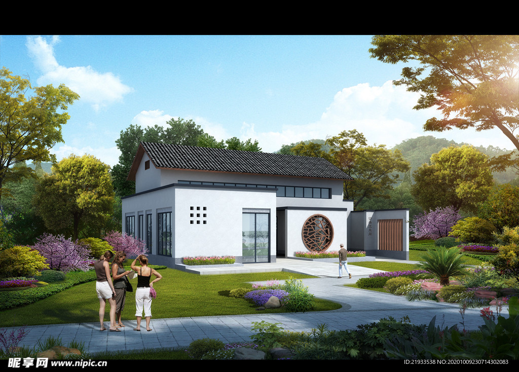 公厕厕所别墅建筑景观设计效果图