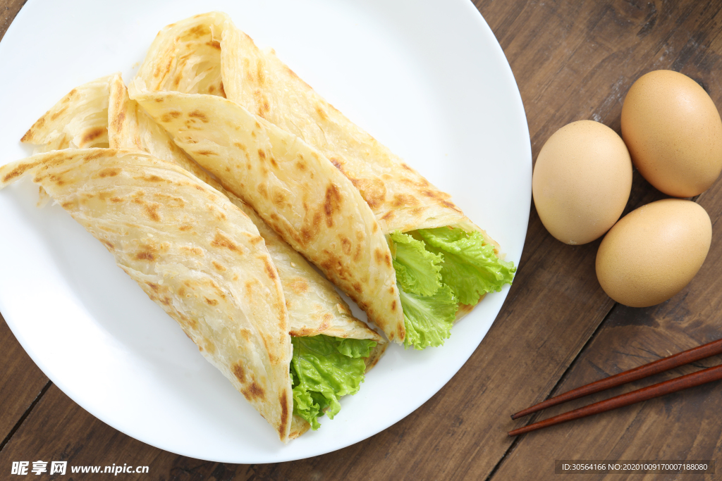鸡蛋灌饼美食早餐背景海报素材
