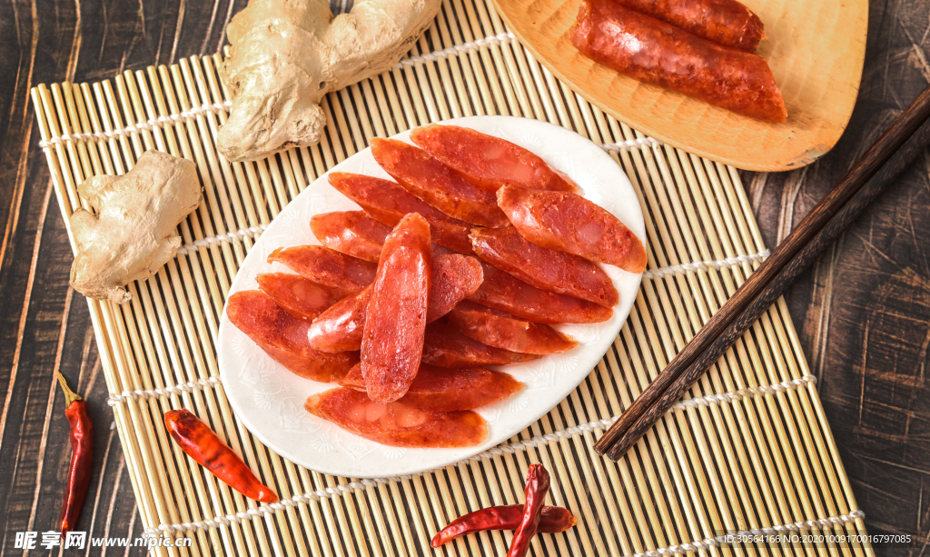 香肠腊肠美食食材背景海报素材