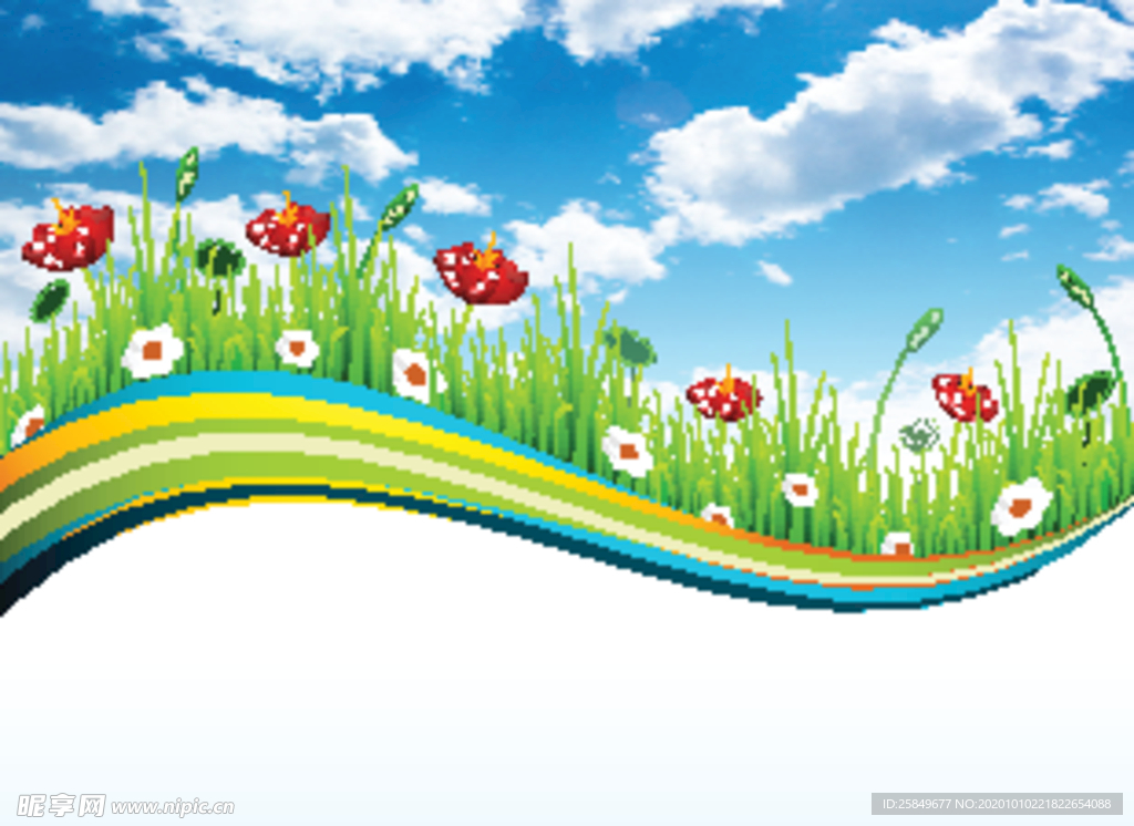 风景画 树叶 森林树叶  插画