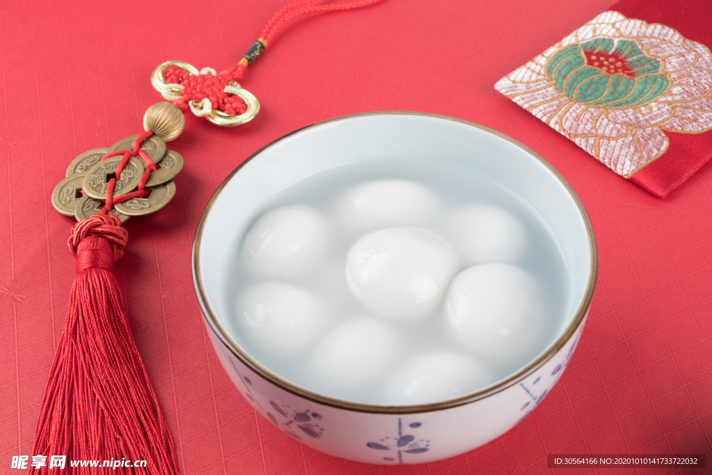 元宵节汤圆美食食材背景海报素材