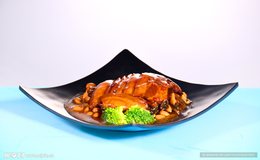 梅菜扣肉美食食材背景海报素材