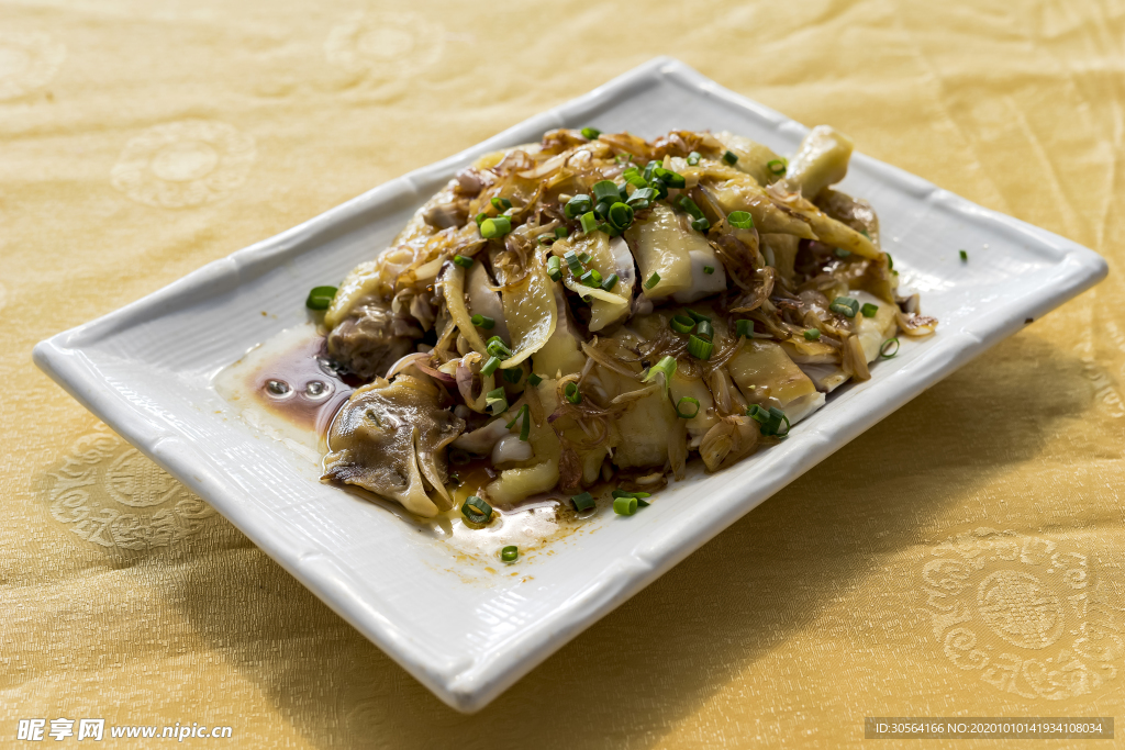 白斩鸡美食食材背景海报素材