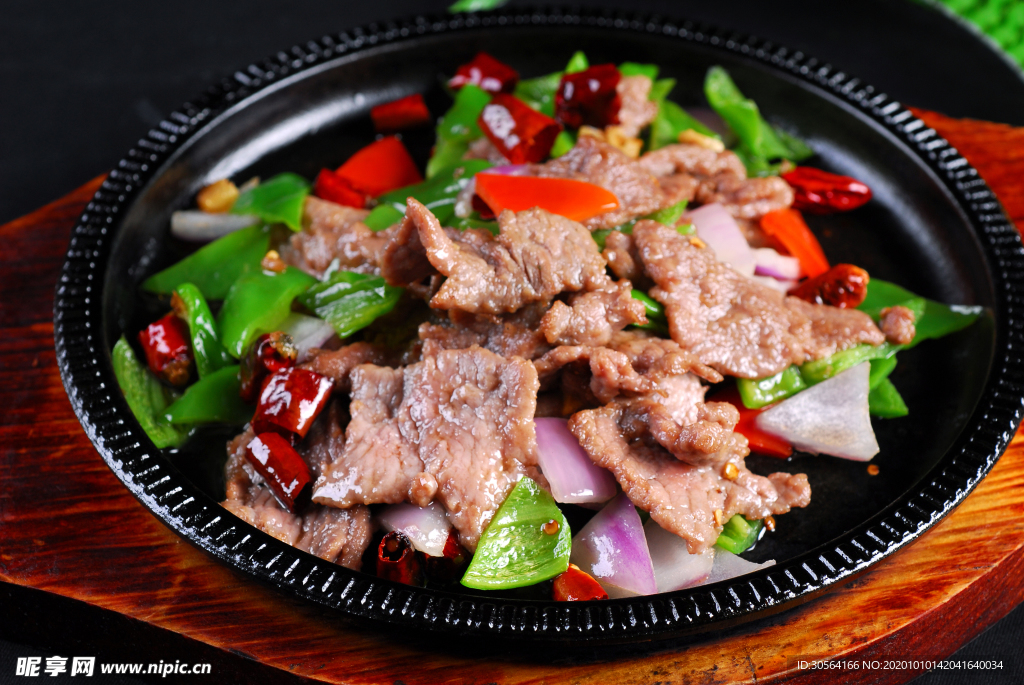 铁板牛柳美食食材背景海报素材