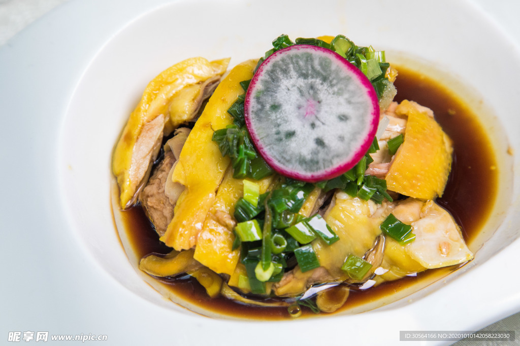 火龙果凉切鸡食材背景海报素材