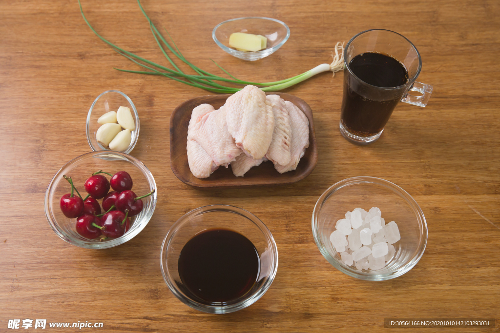 可乐鸡翅美食食材背景海报素材
