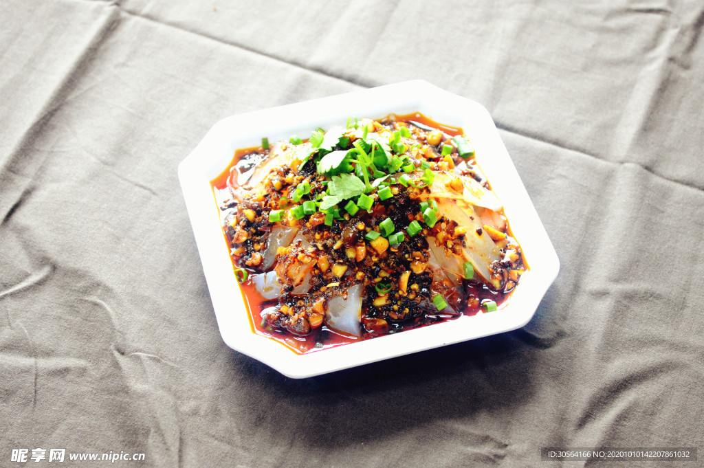 麻辣凉皮美食食材背景海报素材