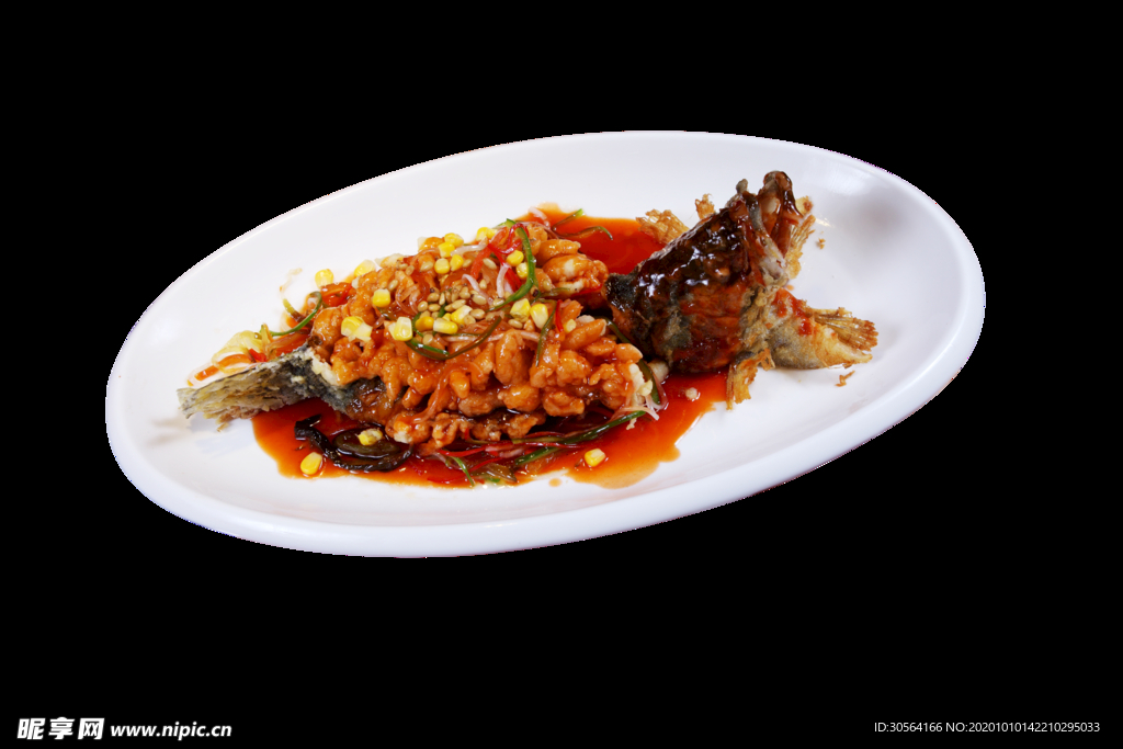 松鼠桂鱼美食食材背景海报素材