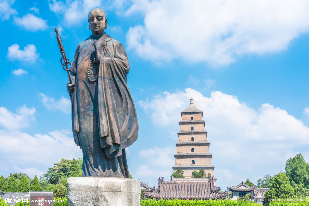 雕像地标建筑旅游背景海报素材