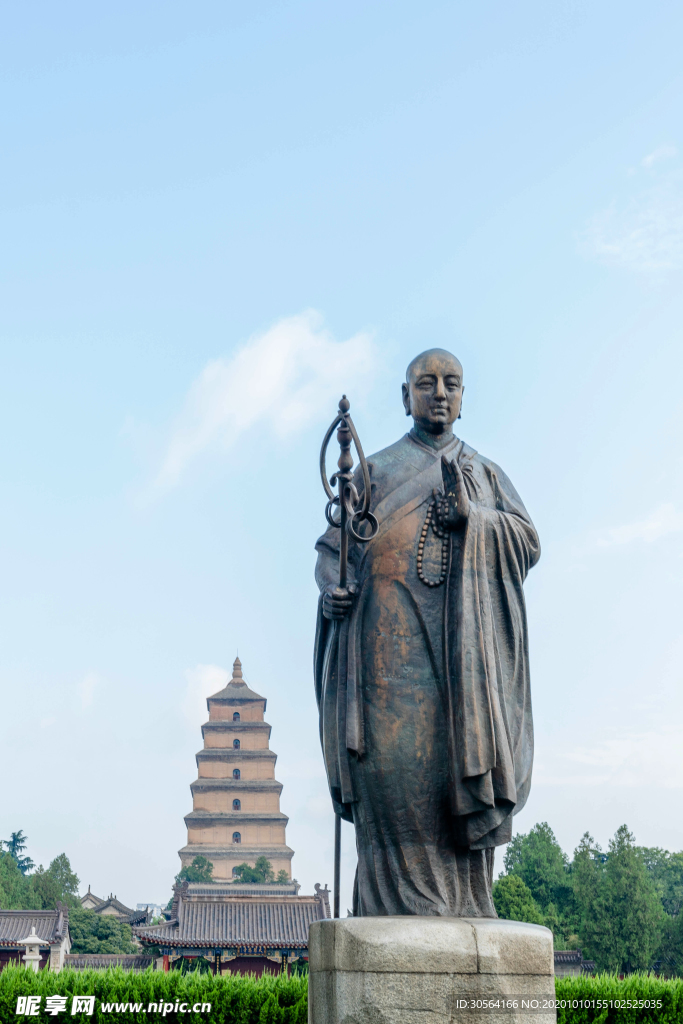 雕像地标建筑旅游背景海报素材