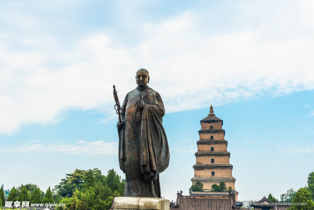 雕像地标建筑旅游背景海报素材