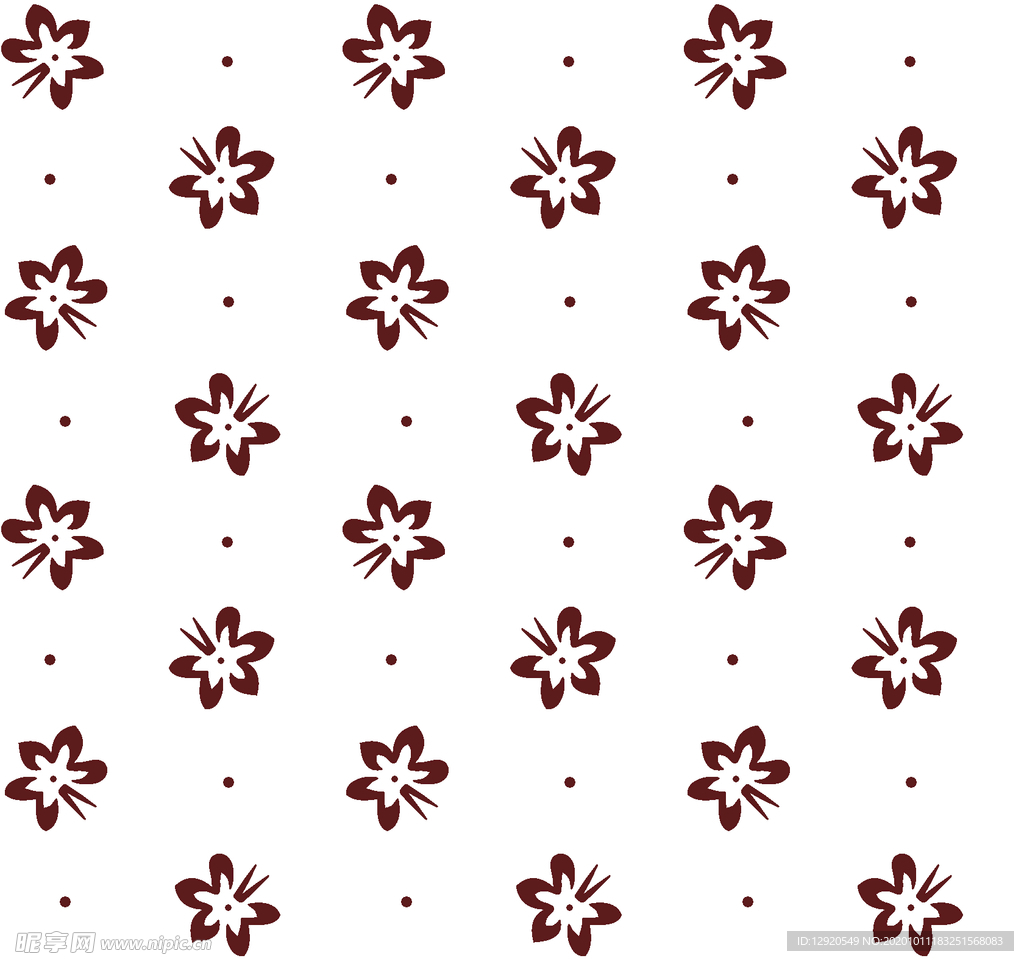 简单抽象蝴蝶花