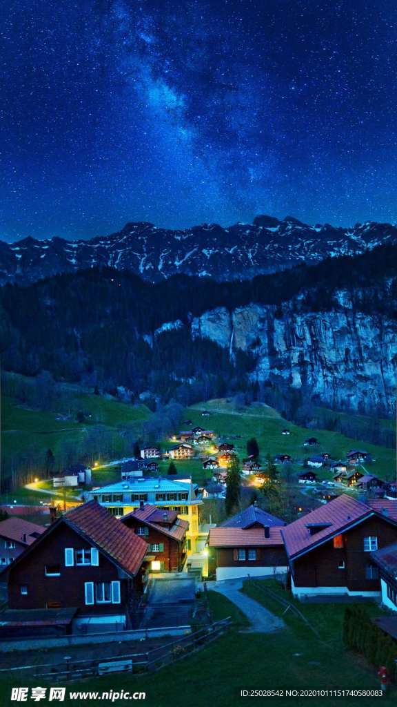 乡村星空手机壁纸