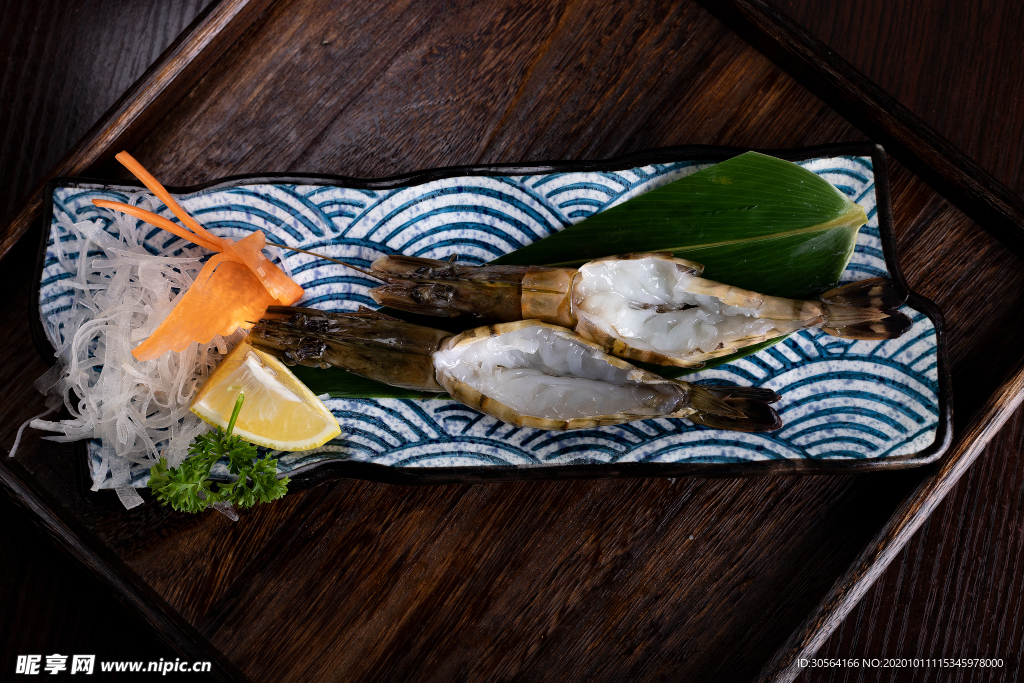龙虾刺身美食食材海报素材