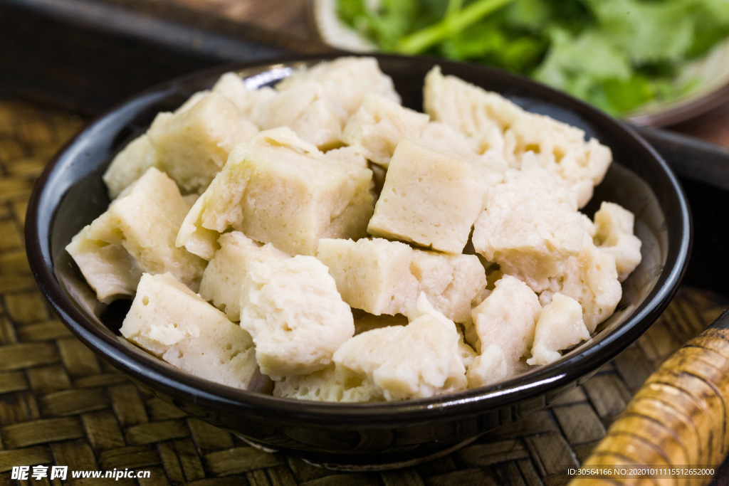 面筋豆腐美食食材海报素材