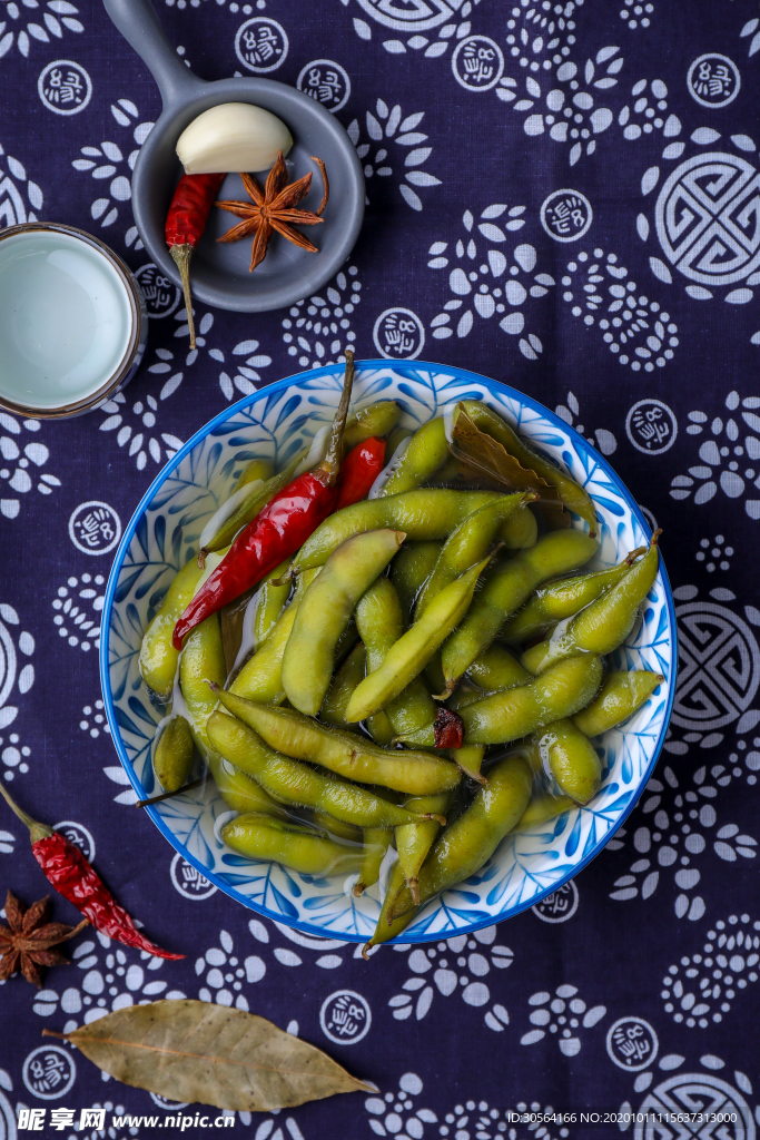 毛豆豆角食物食材海报素材