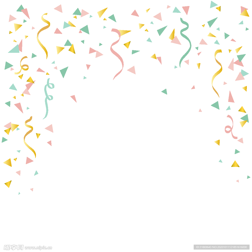 五彩纸屑 节日飘带 彩带