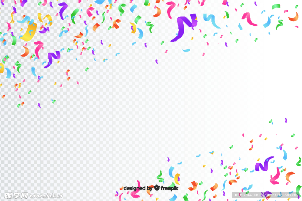 五彩纸屑 节日飘带 彩带