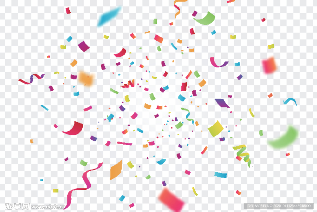 五彩纸屑 节日飘带 彩带