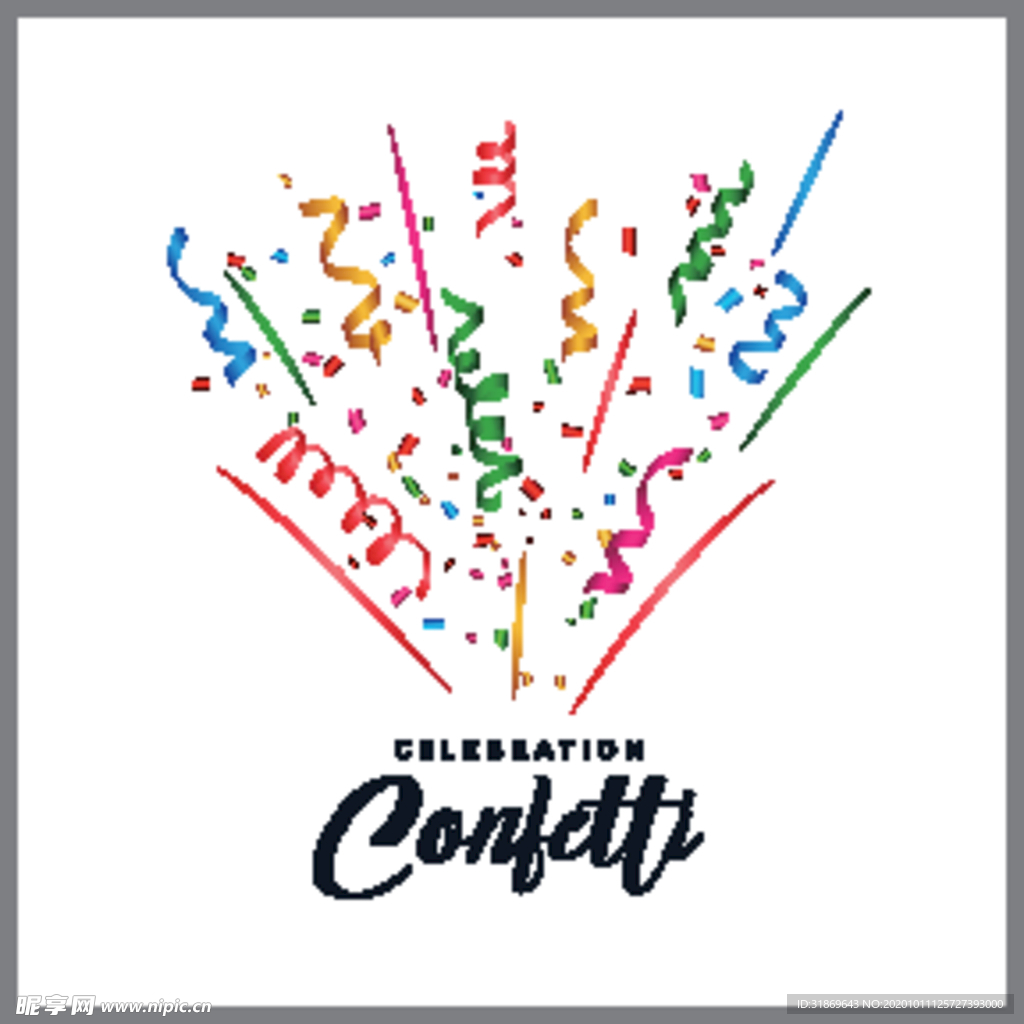 五彩纸屑 节日飘带 彩带