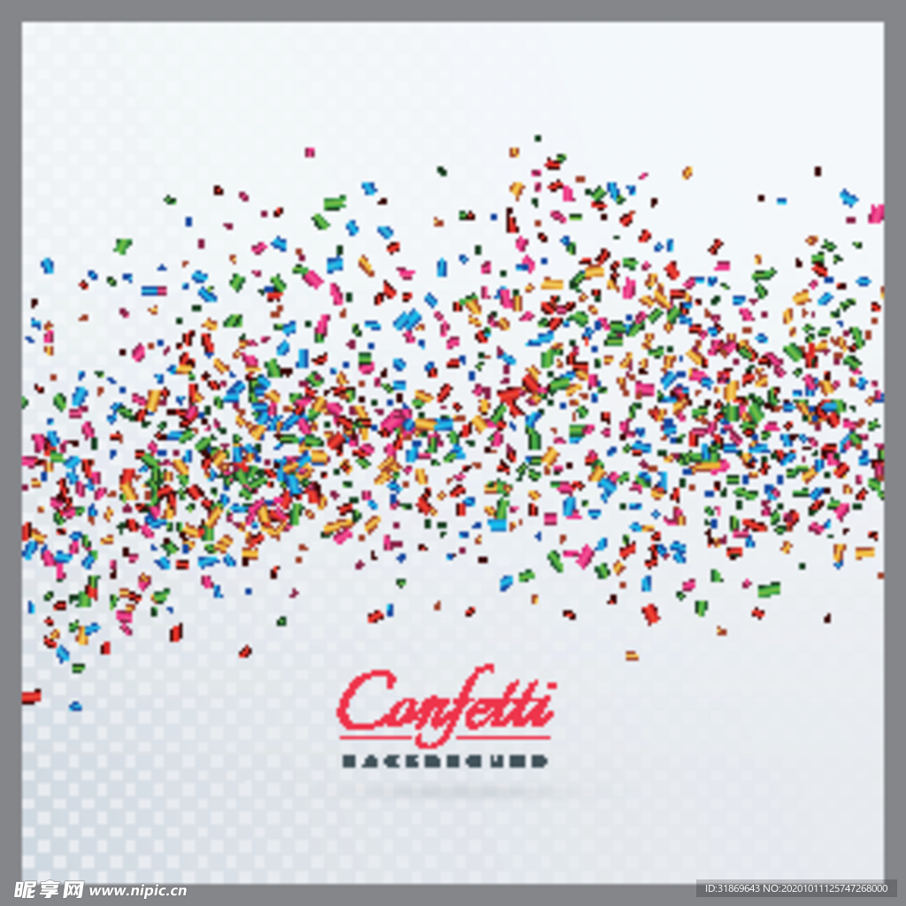 五彩纸屑 节日飘带 彩带