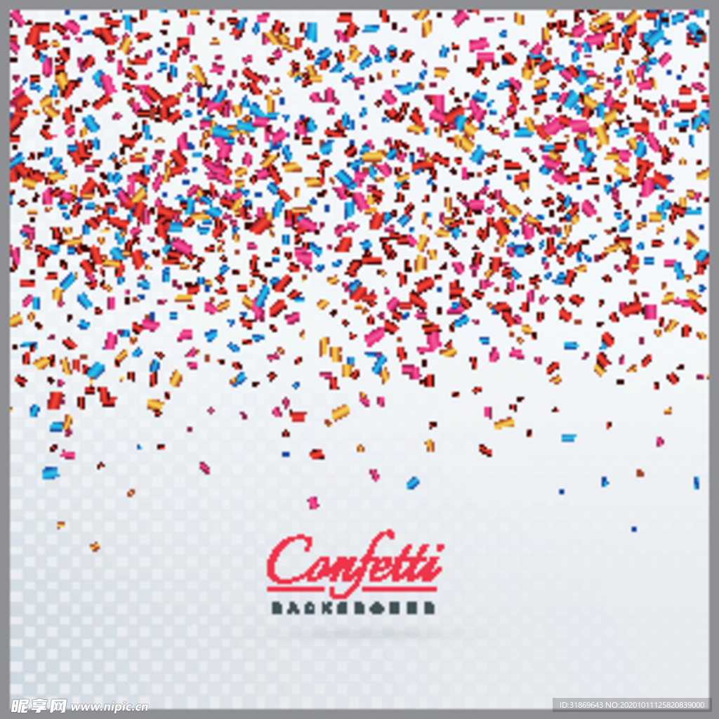 五彩纸屑 节日飘带 彩带