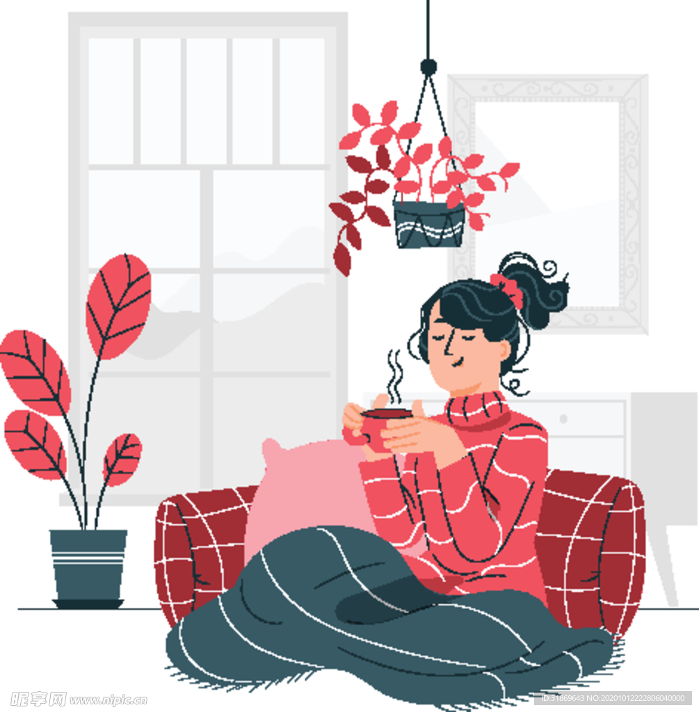 人物插图 扁平办公人物矢量插图