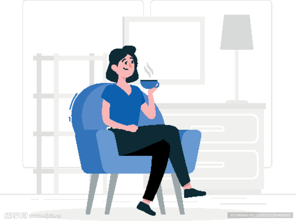 人物插图 扁平办公人物矢量插图