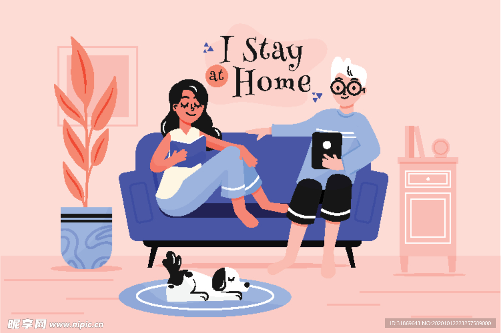 人物插图 扁平办公人物矢量插图