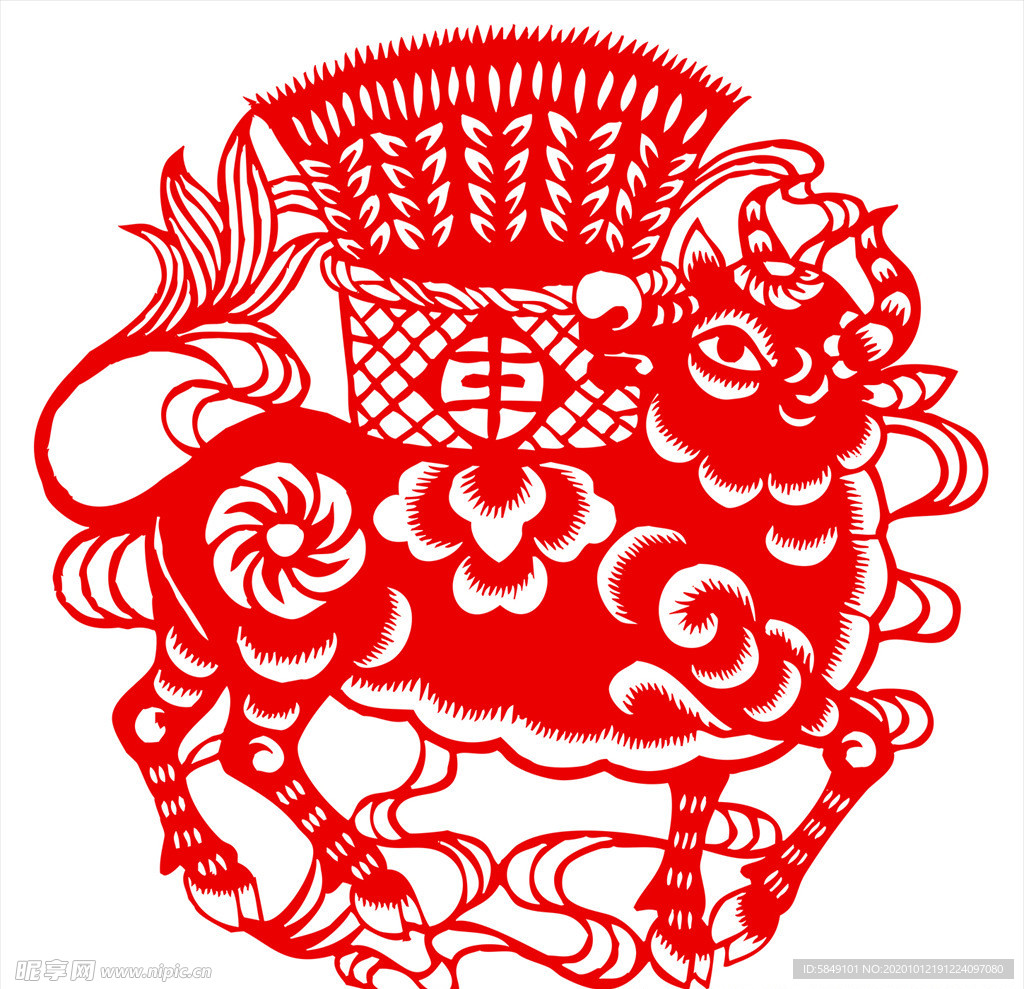 生肖牛剪纸