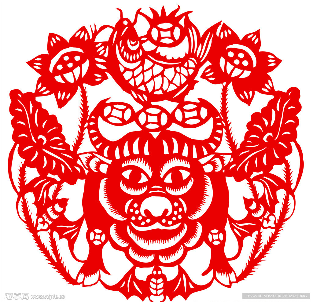 生肖牛剪纸