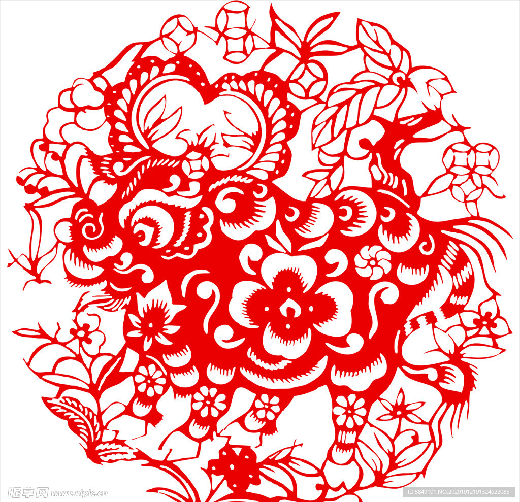 生肖牛剪纸