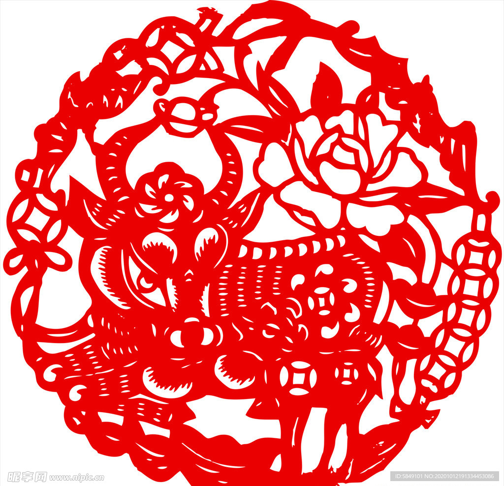 生肖牛剪纸